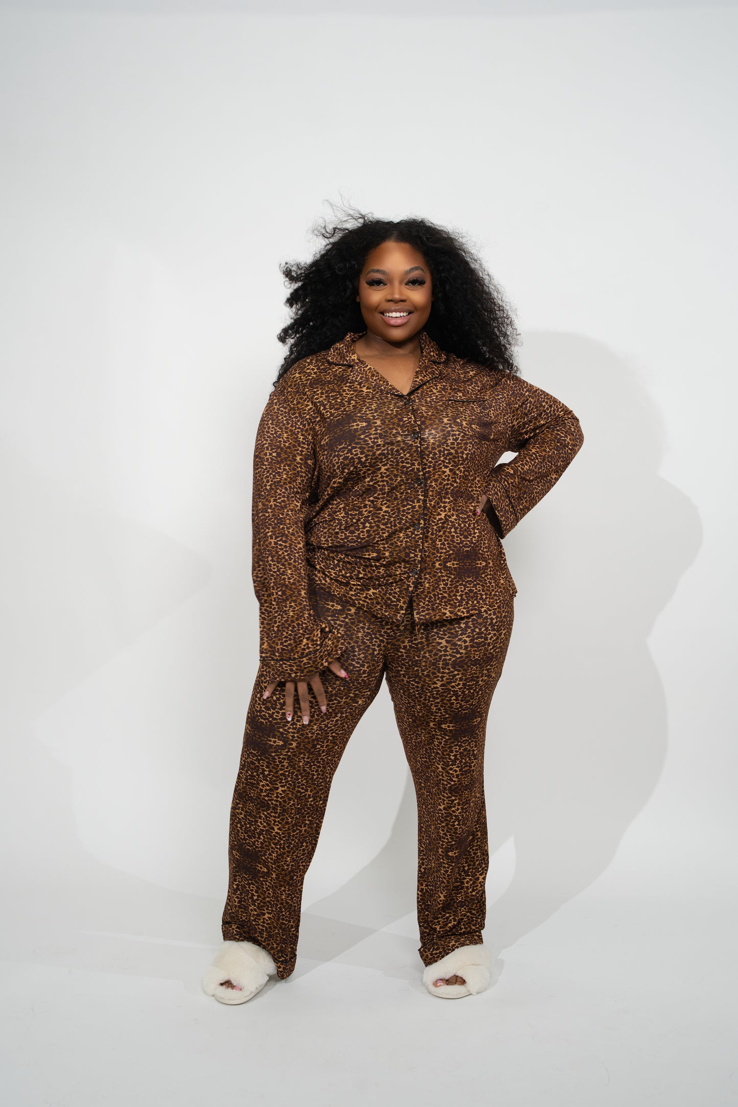 Luxe Pajama Set Cheetah