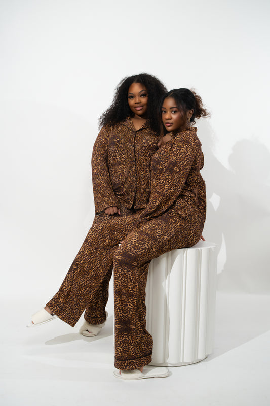 Luxe Pajama Set Cheetah