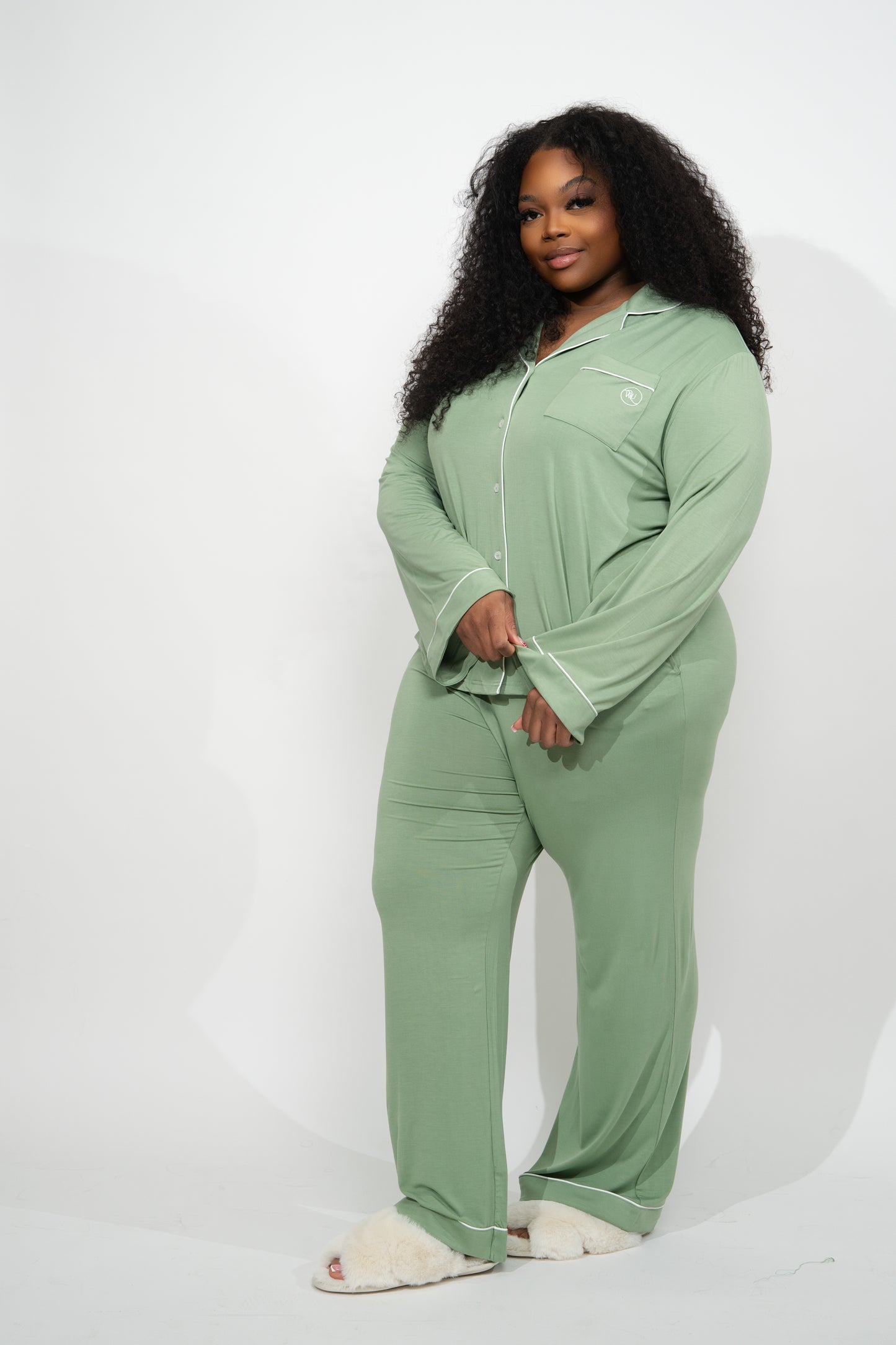 Luxe Pajama Set Sage Green
