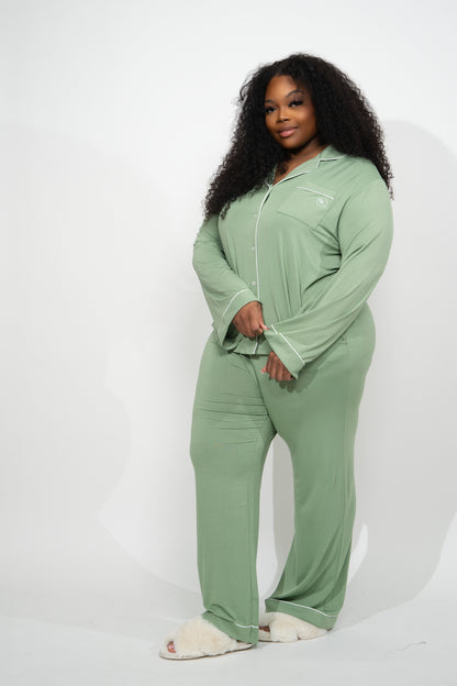 Luxe Pajama Set Sage Green