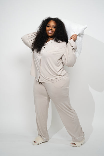 Luxe Pajama Set Beige